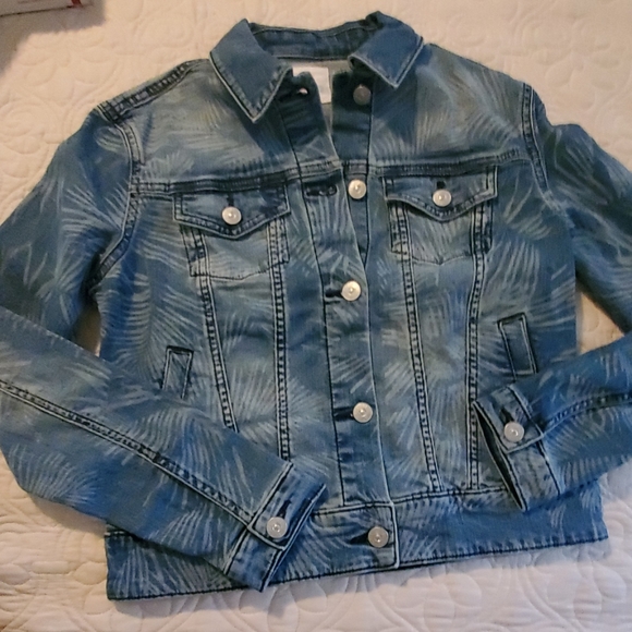 NWT MEDIUM LULAROE HARVEY PALM LEAVES - Picture 1 of 4